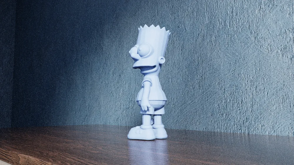 Low Poly Bart Simpson - Free 3D Print Model - MakerWorld