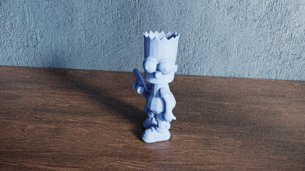 Low Poly Bart Simpson - Free 3D Print Model - MakerWorld