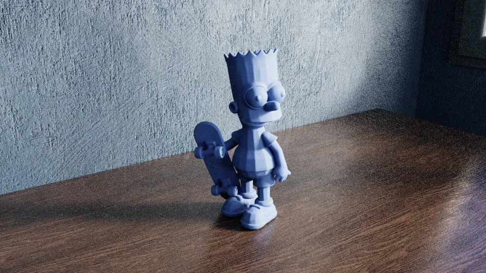 Low Poly Bart Simpson - Free 3D Print Model - MakerWorld