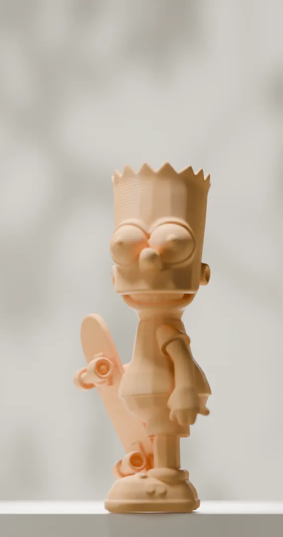 Low Poly Bart Simpson - Free 3D Print Model - MakerWorld