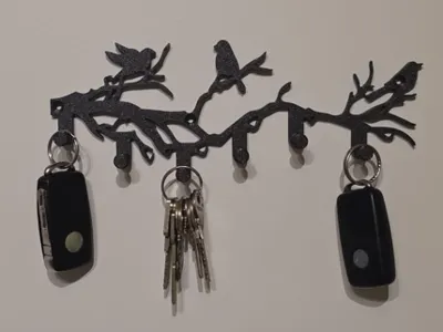 Birds on Branch Key Holder