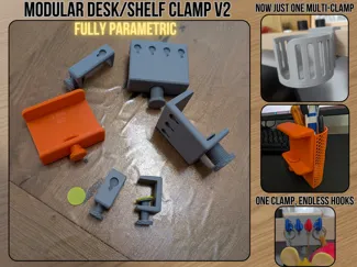 Parametric Modular Desk/Shelf Clamp
