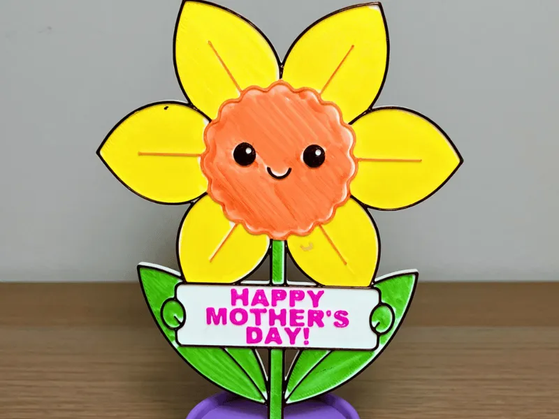 Happy Mother’s Day Daffodil Colouring Activity