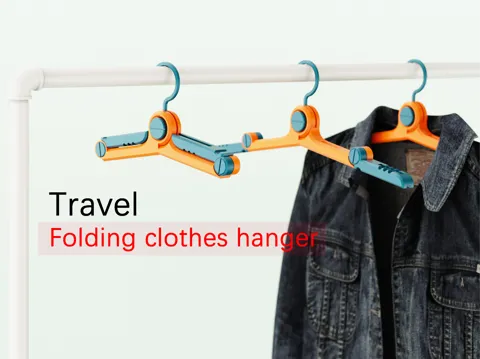 Travel folding clothes hanger