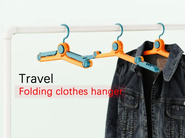 Travel folding clothes hanger