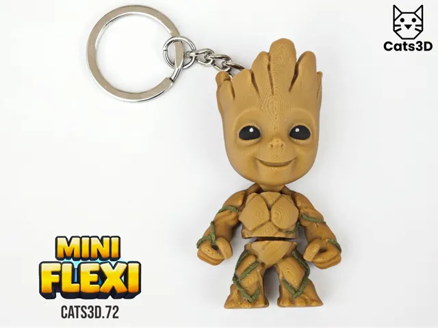 Groot Mini Flexi Keychain