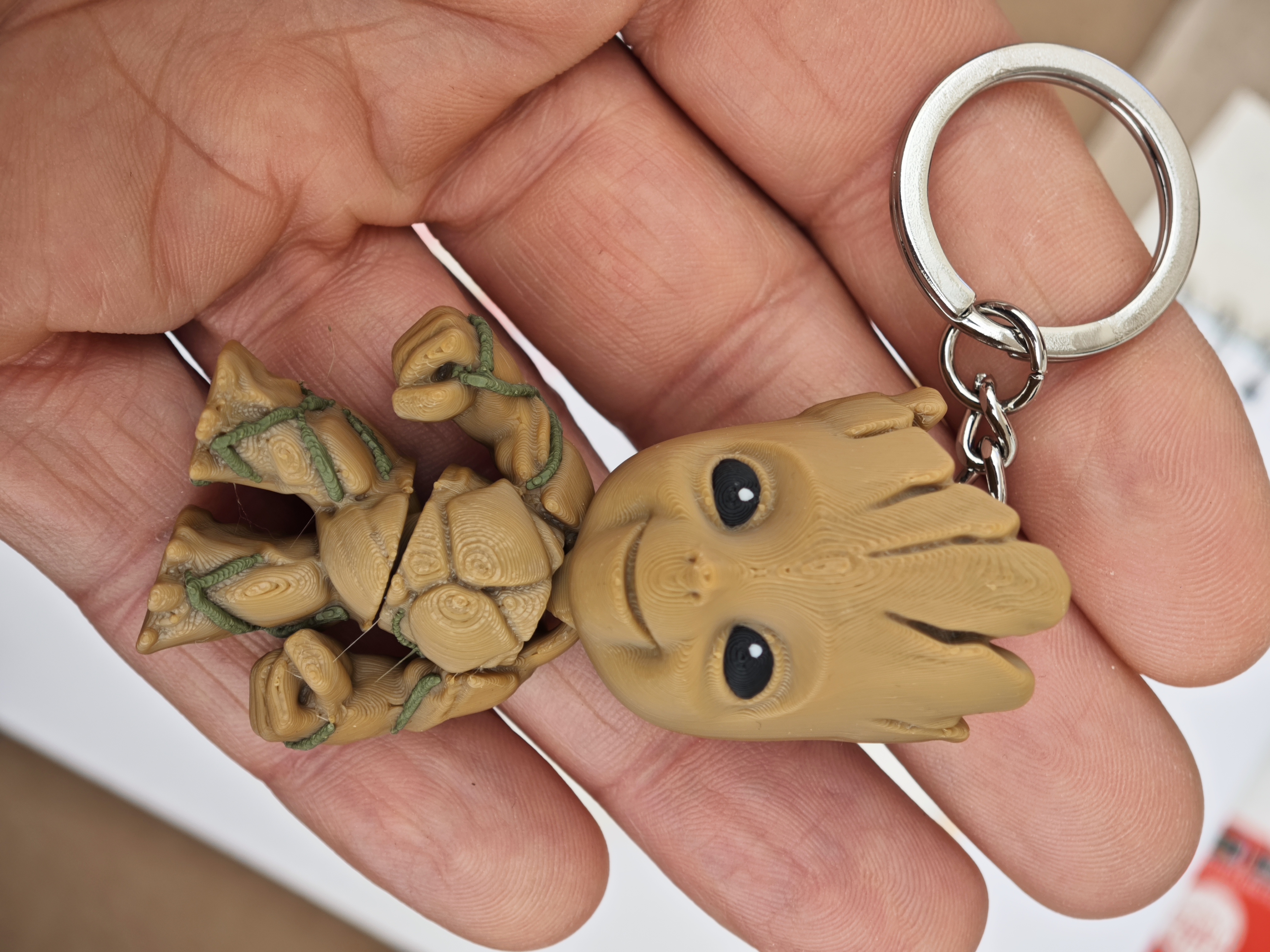 3Dプリント グルート ミニフレキシキーホルダー - 無料3Dモデル