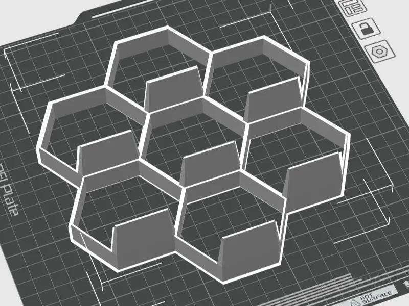 Wall Mount 3D Benchy Hexagon 