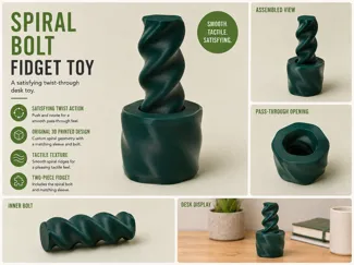 Spiral Bolt Fidget Toy