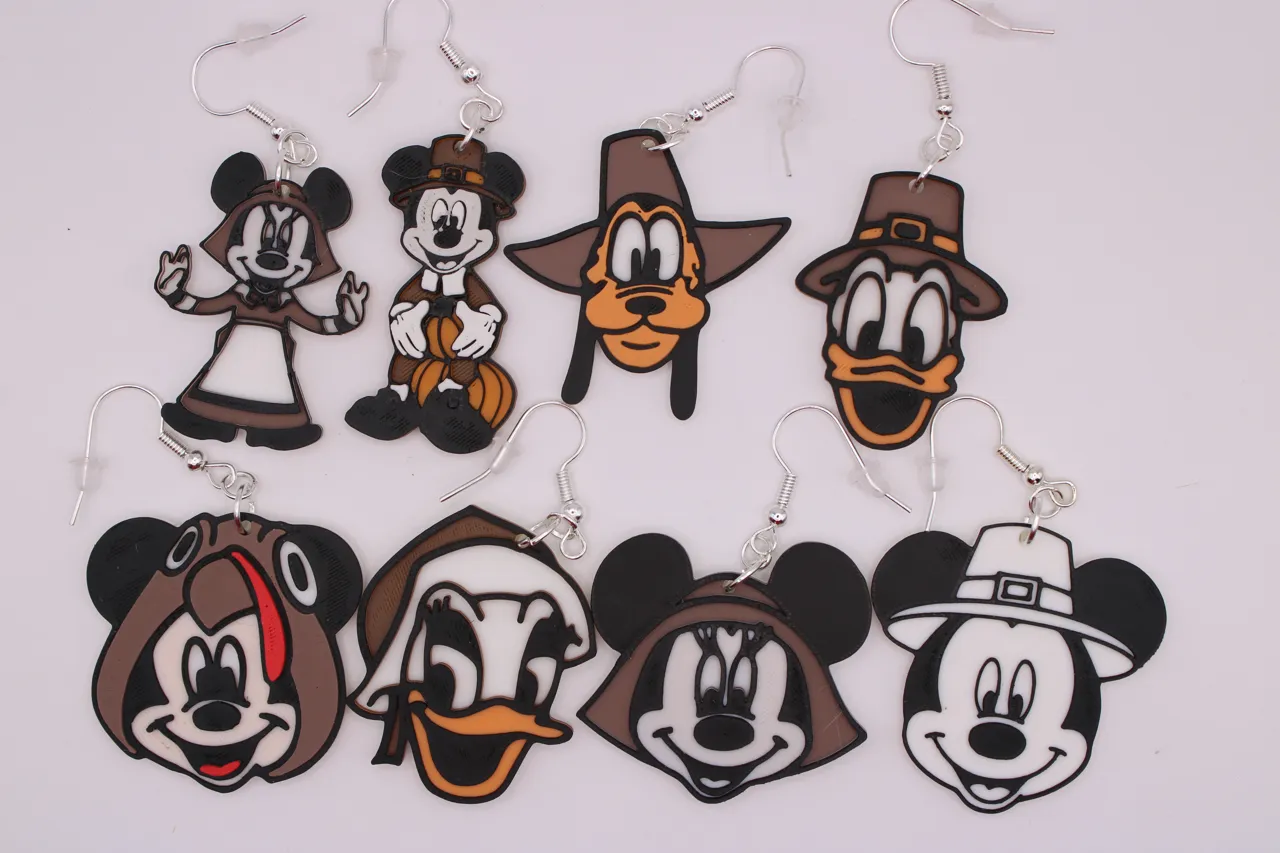 Thanksgiving Earrings Characters 2 - assorted view 2