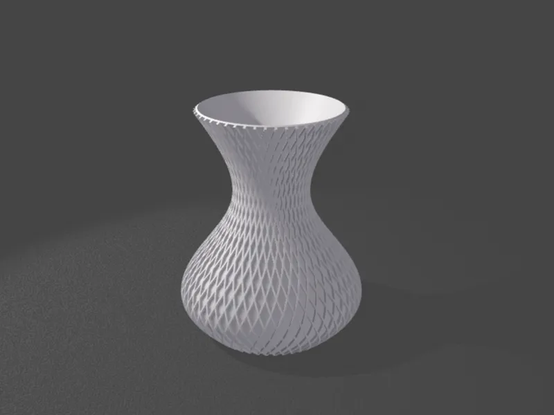 Double Strip Shape Modern Vase