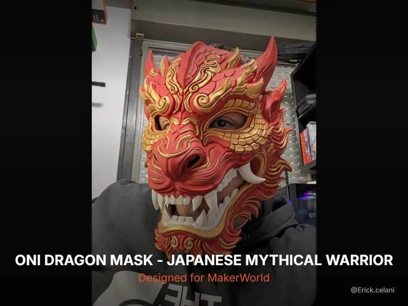 Oni Dragon Mask - Japanese Mythical Warrior