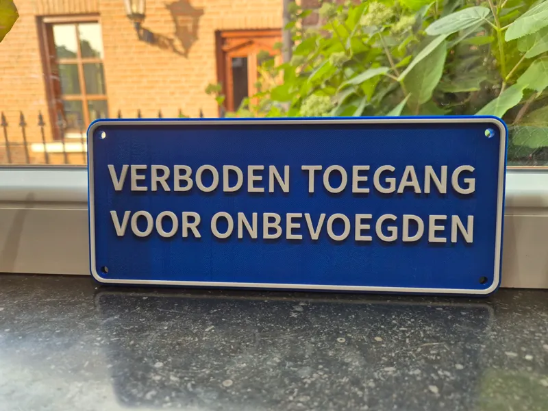 Verboden toegang voor onbevoegden 