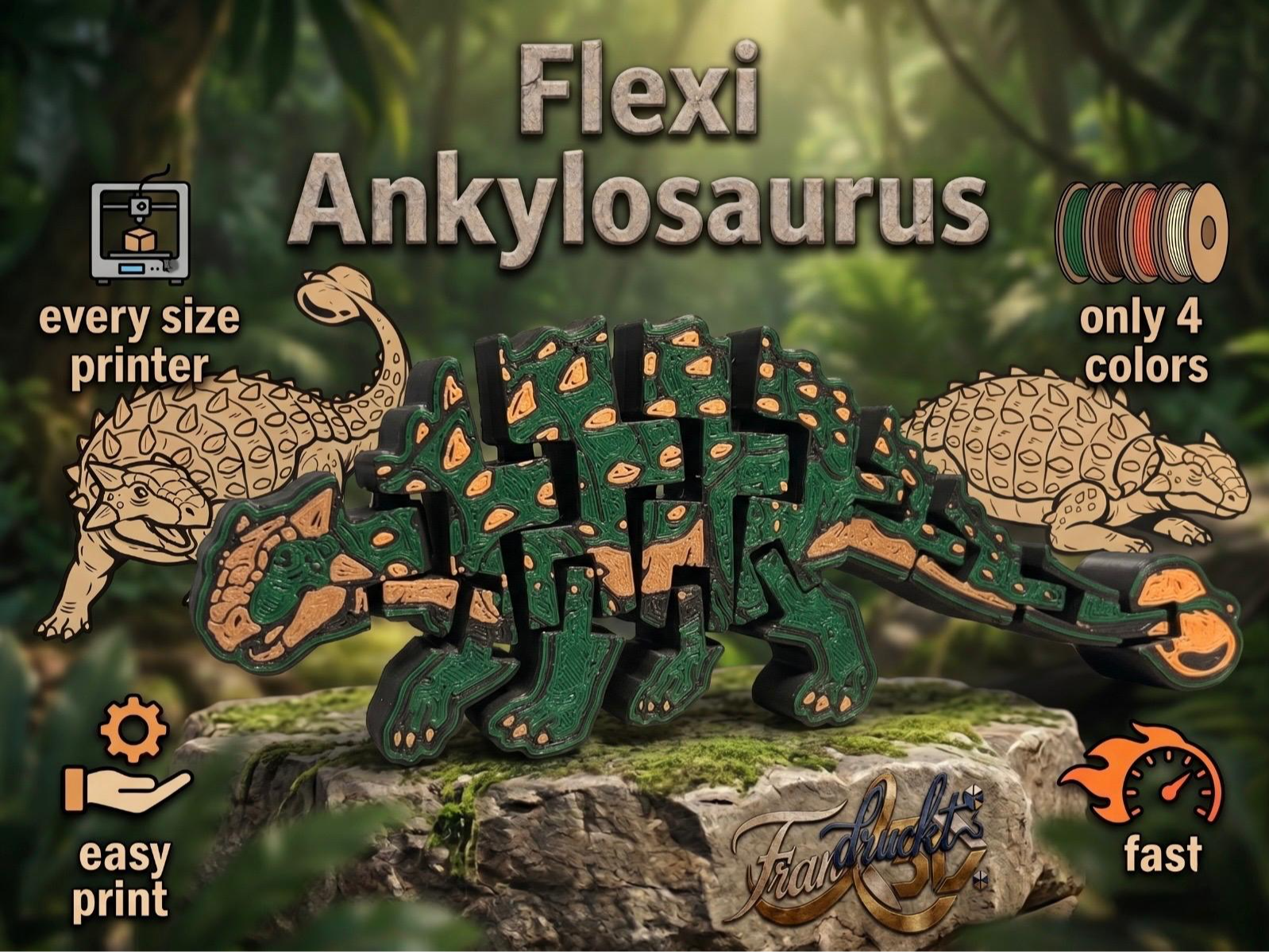 Flexi Ankylosaurus fidget toy