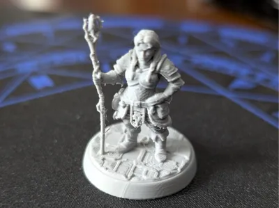 Female Dwarf Druid D&D Miniature 