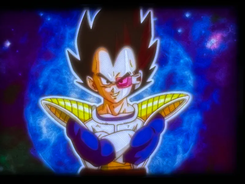 Dragon ball Z Vegeta lithophane 