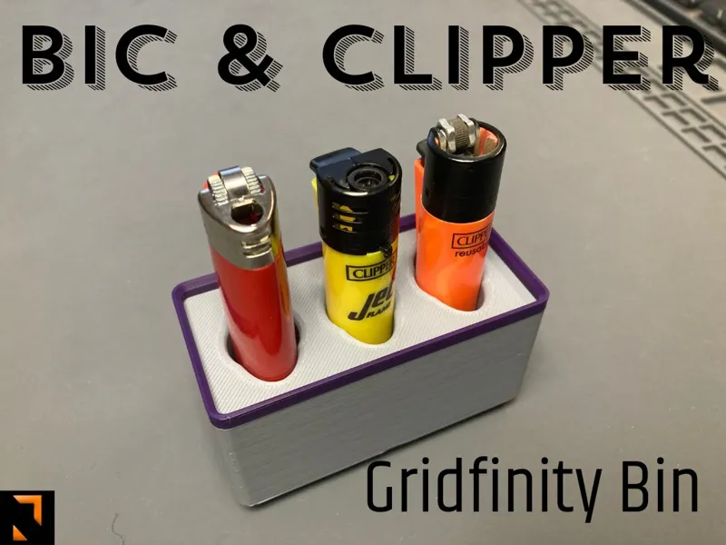 BIC & Clipper Ligther Gridfinity Bin