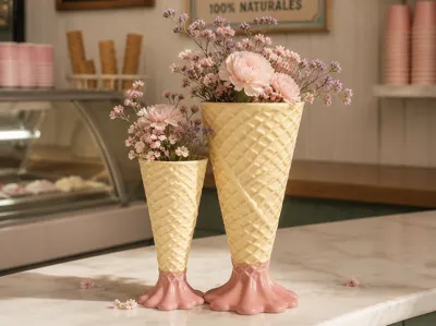 Sweet Ice Cream cone Vase