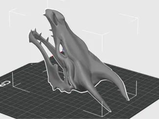 Skyrim Dragon skull but smooth