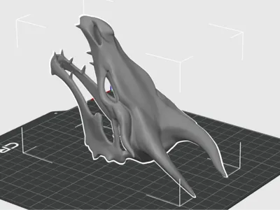 Skyrim Dragon skull but smooth
