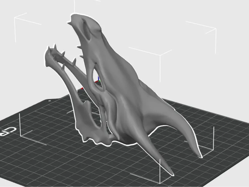 Skyrim Dragon skull but smooth