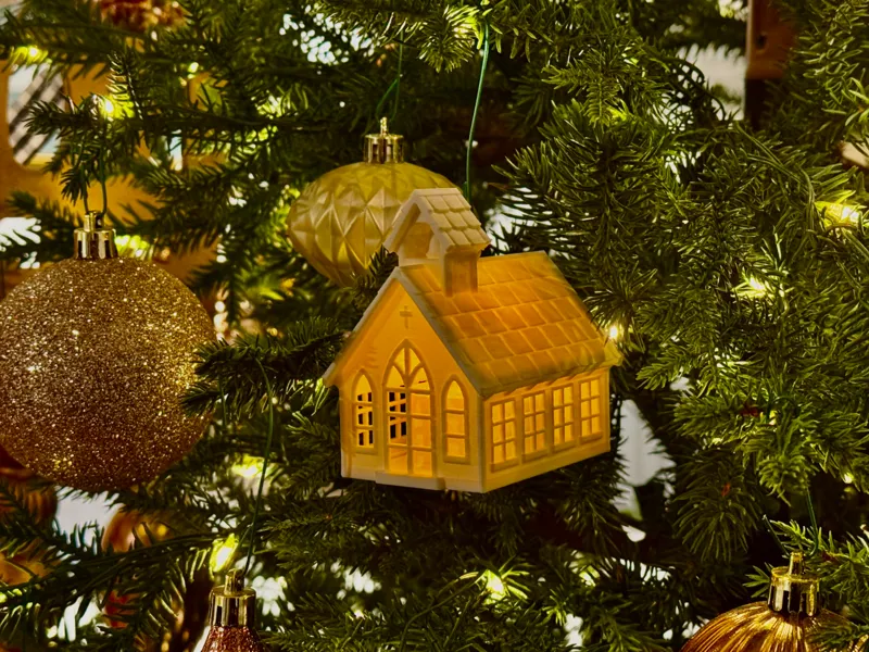 little church tea light ornament / decoration