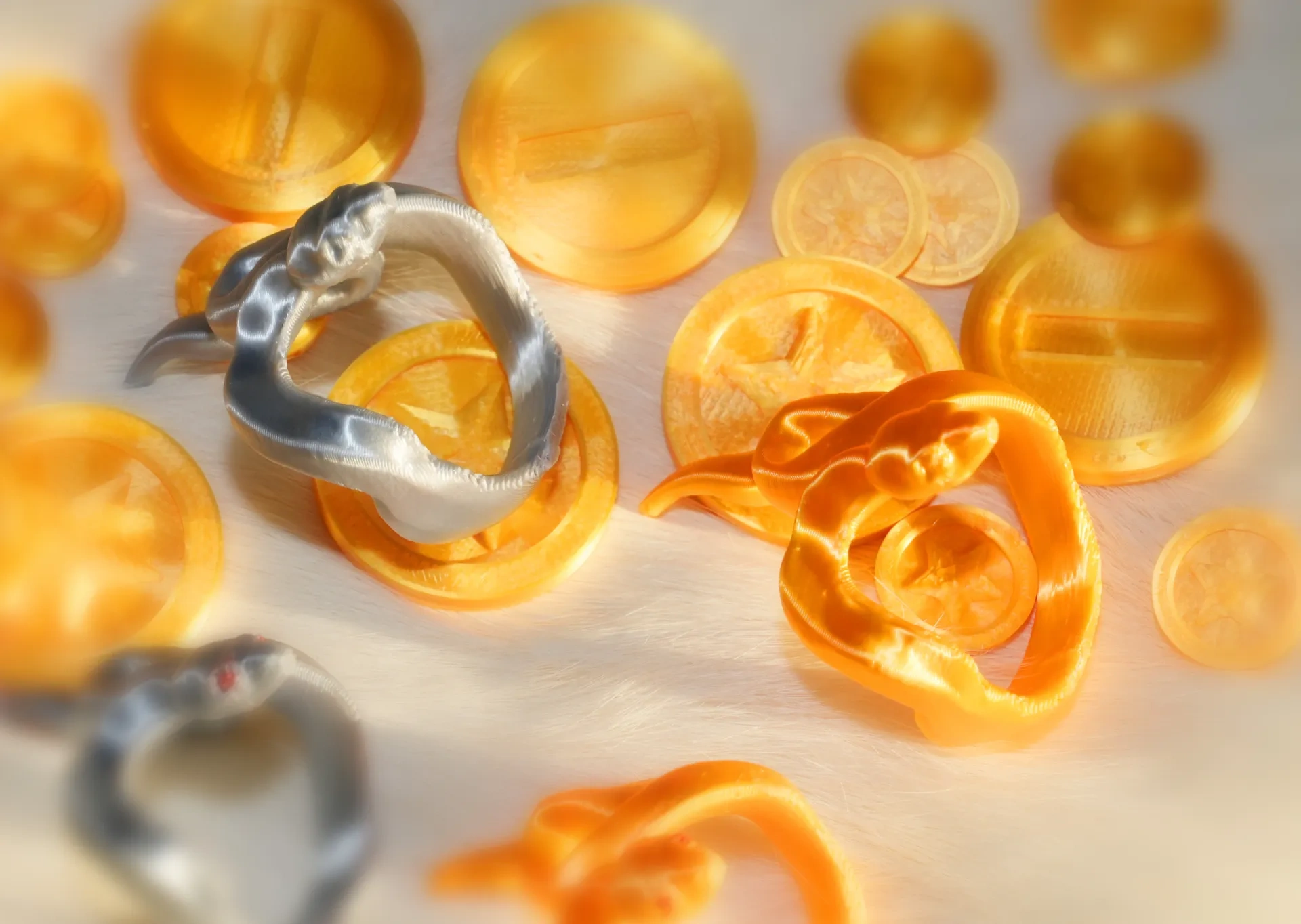 Miniatura 2 do modelo 3D 贪婪蛇戒指 蛇年多金多财！！