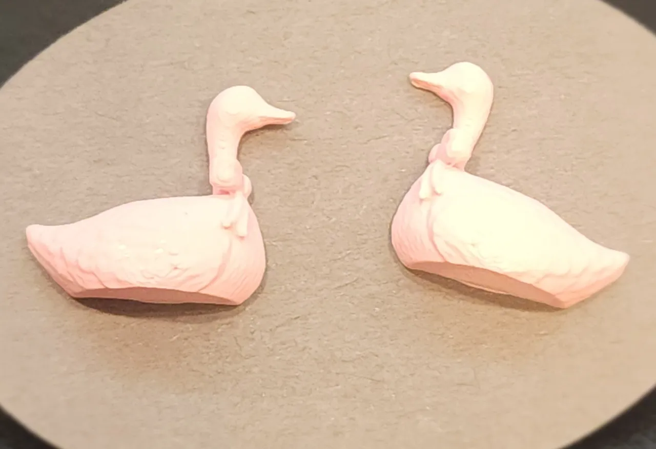 Vintage Goose Stud Earrings view 3