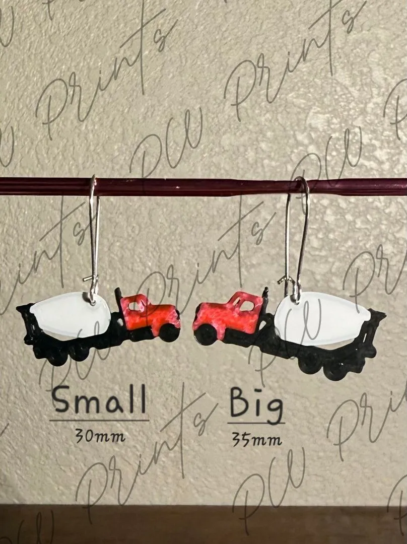 Concrete Truck Jewelry earrings neckalce charm view 2