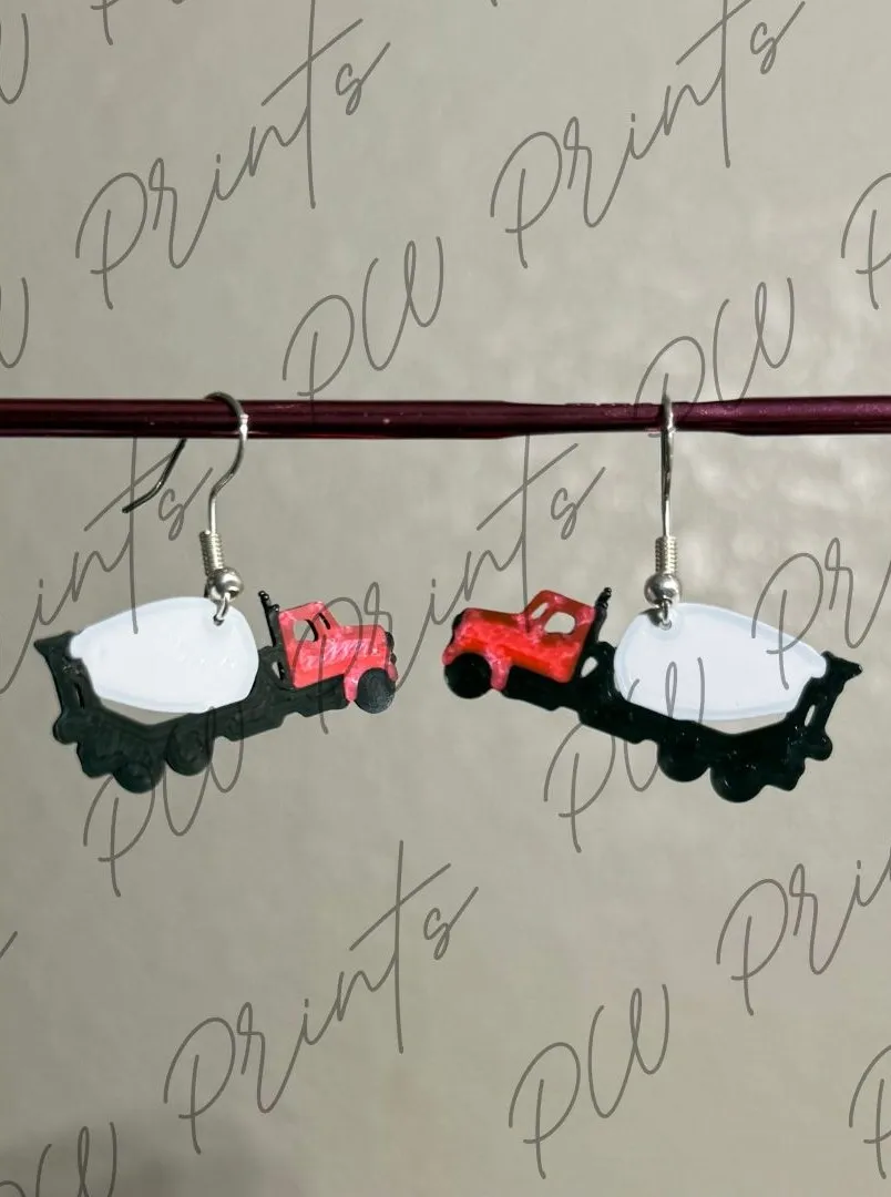 Concrete Truck Jewelry earrings neckalce charm view 3