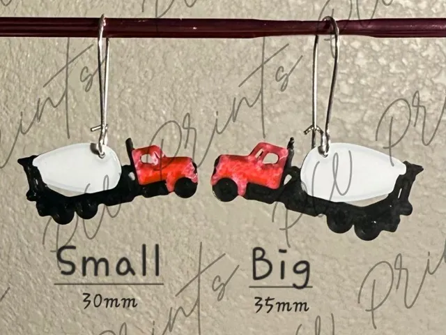 Concrete Truck Jewelry earrings neckalce charm