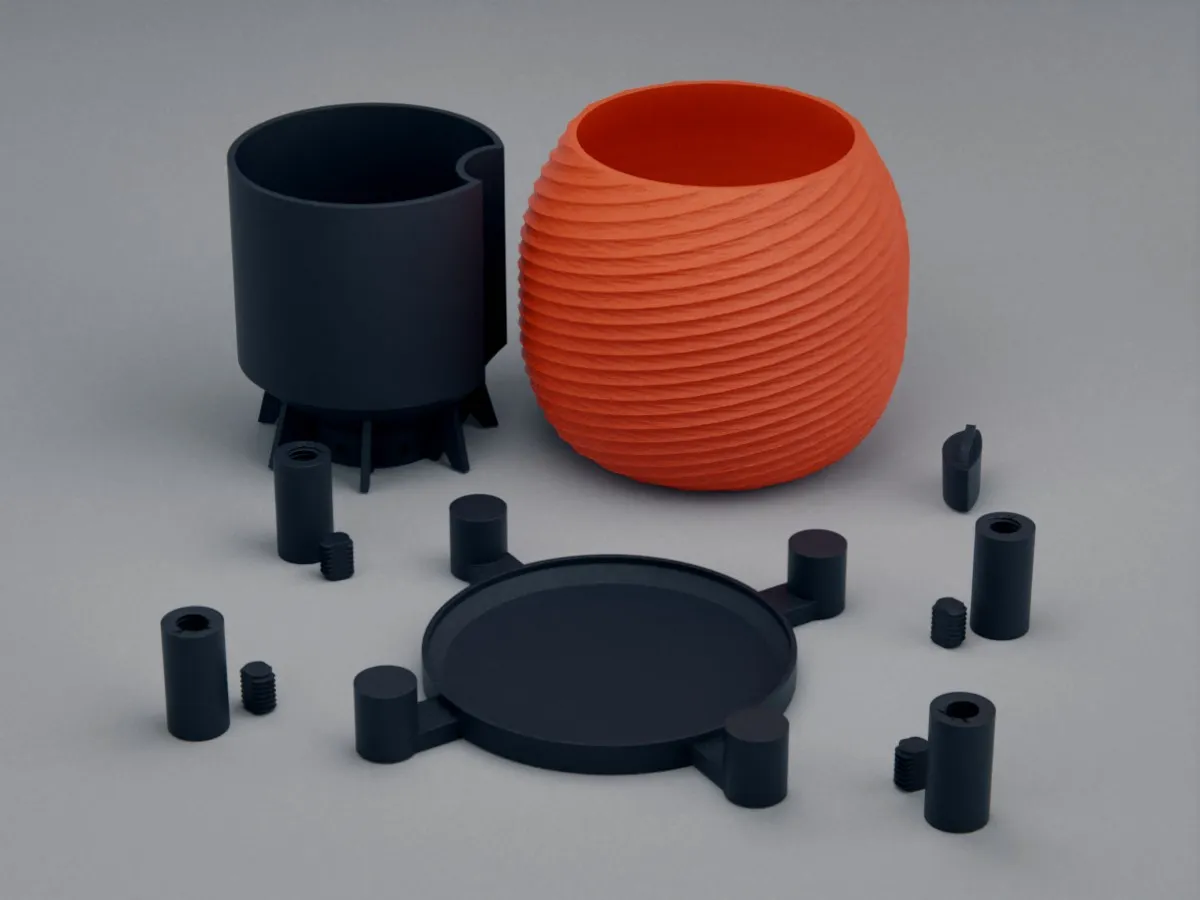 Self-watering flower pot and planter view 4