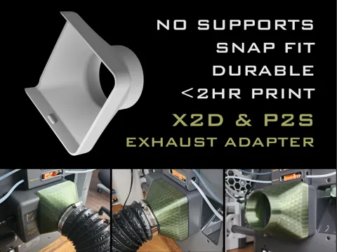 Adaptador: X2D & P2S EXHAUST ADAPTER — referencia de MakerWorld