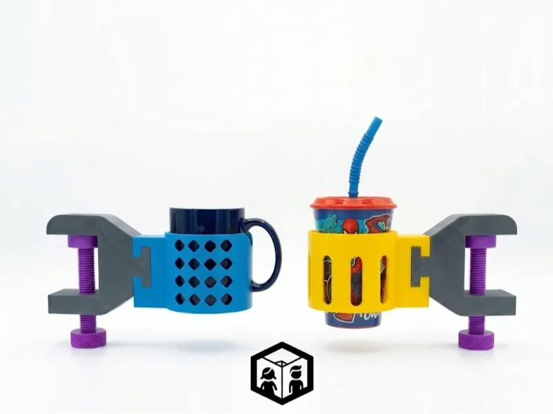 Soporte bebida para escritorio ajustable.