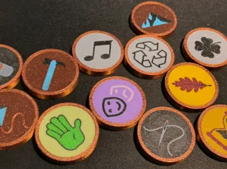 Up badges Russell