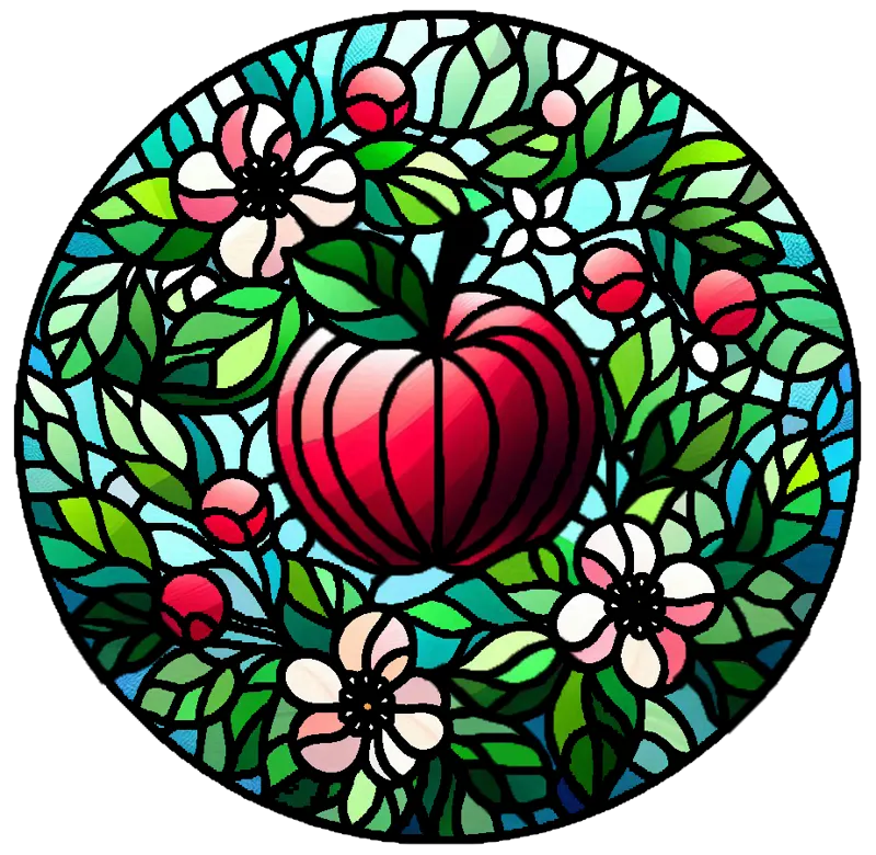 Stained Glass Apple