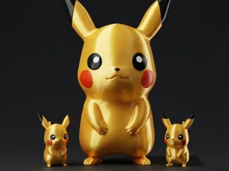 Pikachu 60mm & Multi-part Pikachu 200mm