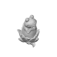 Grenouille mignonne sur une fleur de lotus — photo 3
