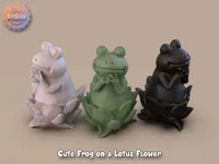 Grenouille mignonne sur une fleur de lotus — photo 2