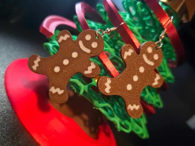 Gingerbread Man Earrings