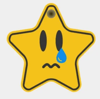 Star sad crying keychain