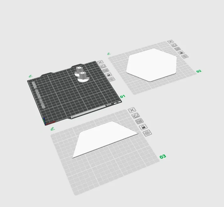 Miniatura 2 do modelo 3D 蜂巢组合式收纳置物架