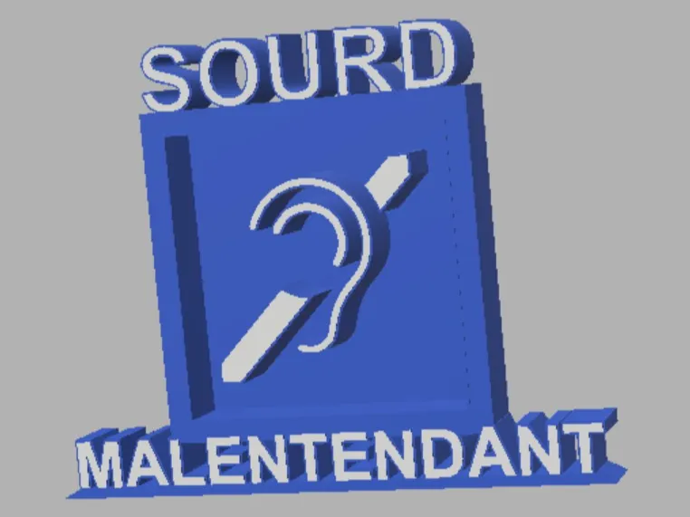 Panneau "SOURD ET MALENTENDANT" V2