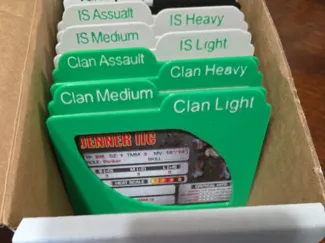 Battletech and Alpha Strike Unit divider cards