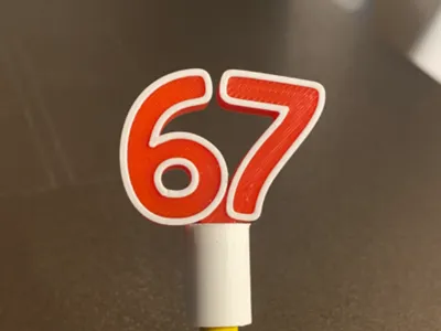 67 Pencil Topper - V2