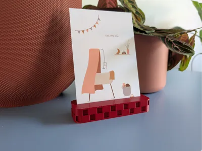 A6 Card Display Stand with Grid Cutouts