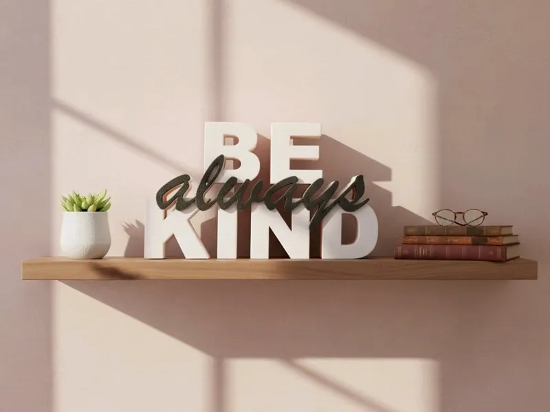 Be Always Kind - 2-Part 3D Lettering / Schriftzug