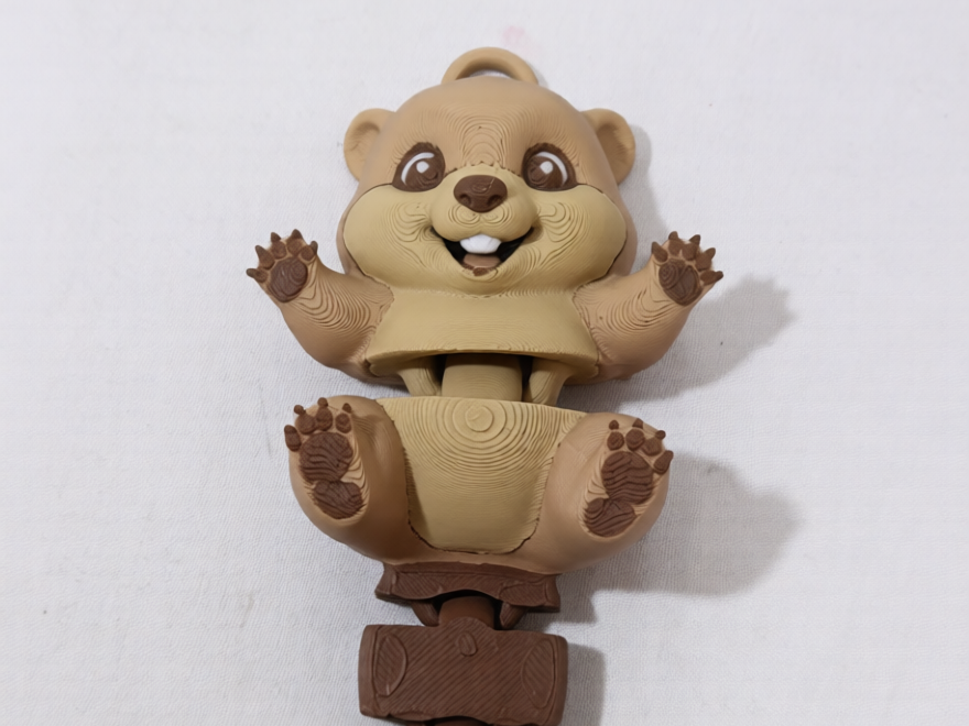 baby beaver keyring