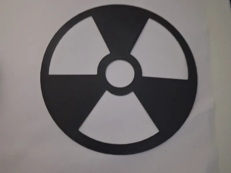 t-shirt print easy iron on nuclear symbol