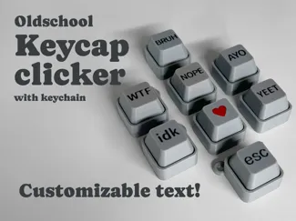 Oldschool Keycap clicker - Customizable text